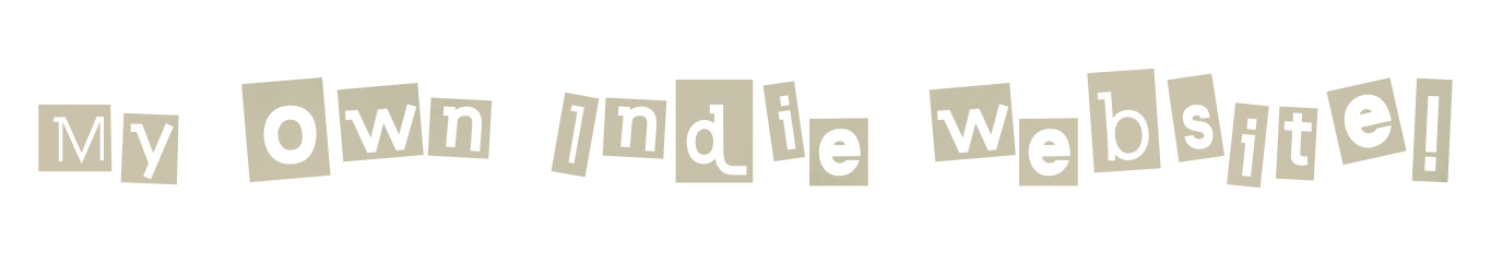 My own indie website